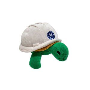GE General Electric Hardhat Turtle Plush Toy  Stuffed Animal 5" Tall Smoke Free